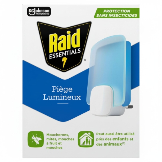 Piège Lumineux Piège les Insectes Volants Moucherons et Mites RAID