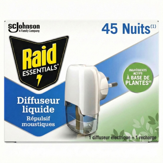 Anti-Moustiques Diffuseur Répulsif Moustiques Essentials RAID