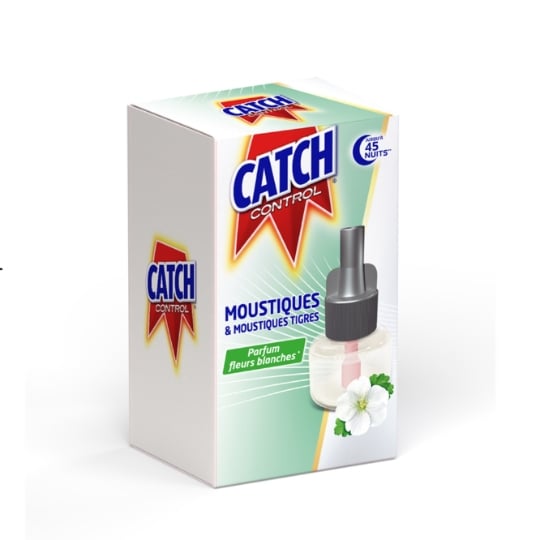 Anti-Moustique Recharge Liquide Anti-Moustique Parfum Fleurs Blanches Protection 45 Nuits CATCH