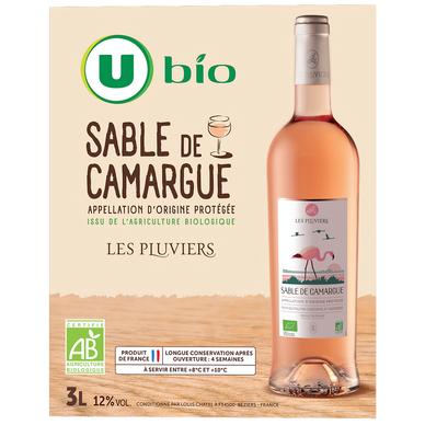 BIO Sable de Camargue AOP rosé Les Pluviers fontaine à vin 3L