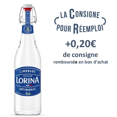 Limonade Artisanale Nature LORINA - Verre Consigné 75cl