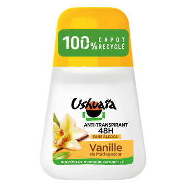 Déodorant vanille de polynésie efficacité 48h USHUAÏA - bille 50 ml