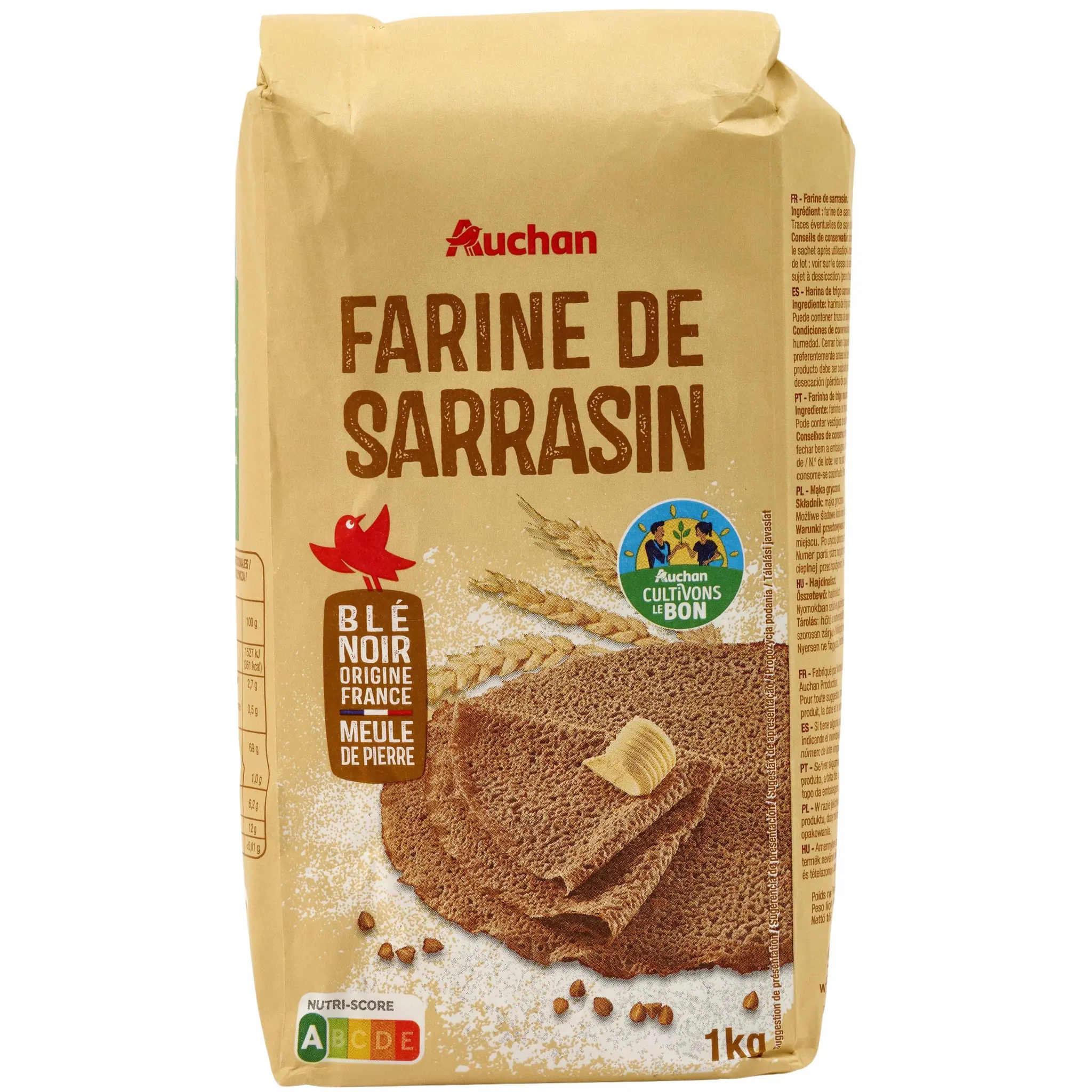 AUCHAN CULTIVONS LE BON Farine de sarrasin blé noir Français
