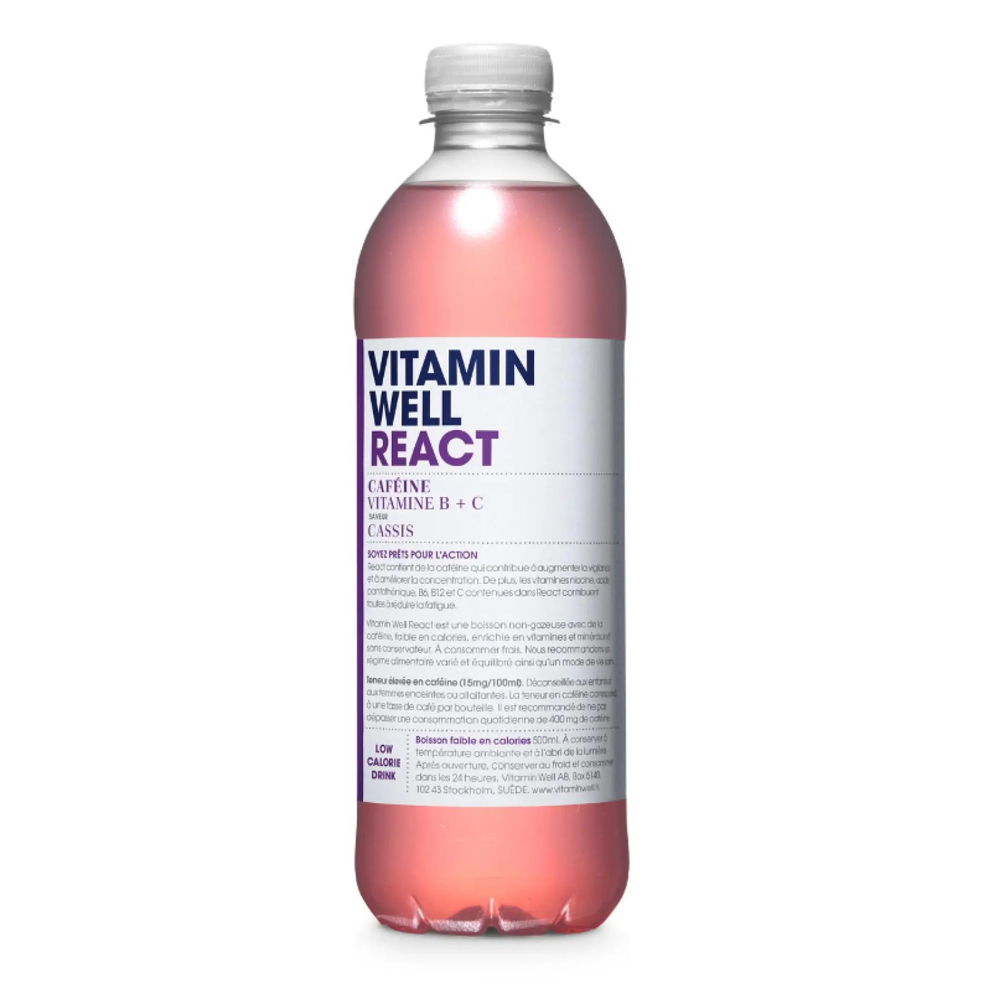 VITAMIN WELL Vitamin Well React Boisson caféinée et vitaminée saveur cassis