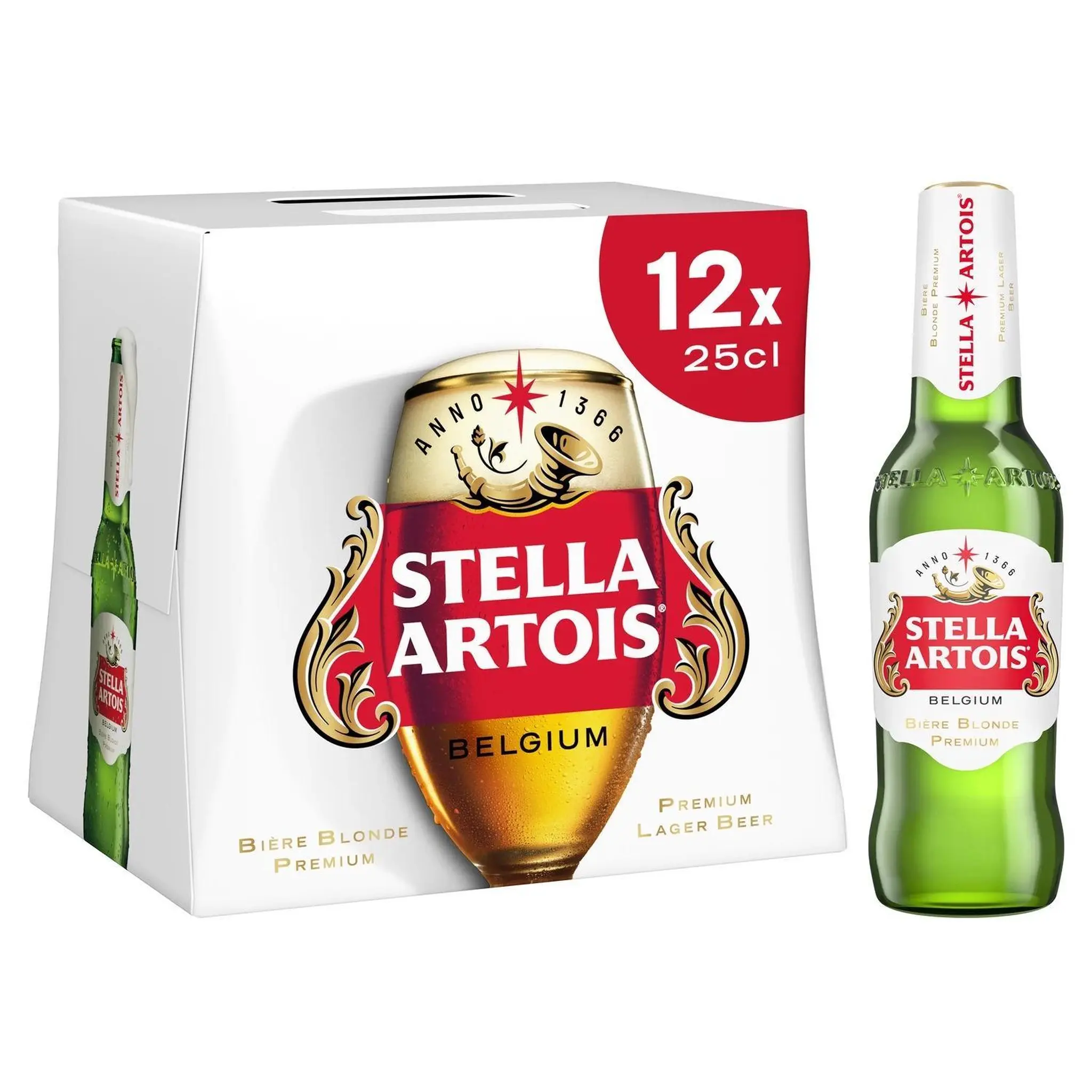STELLA ARTOIS Bière blonde légère 5.2% pack bouteilles