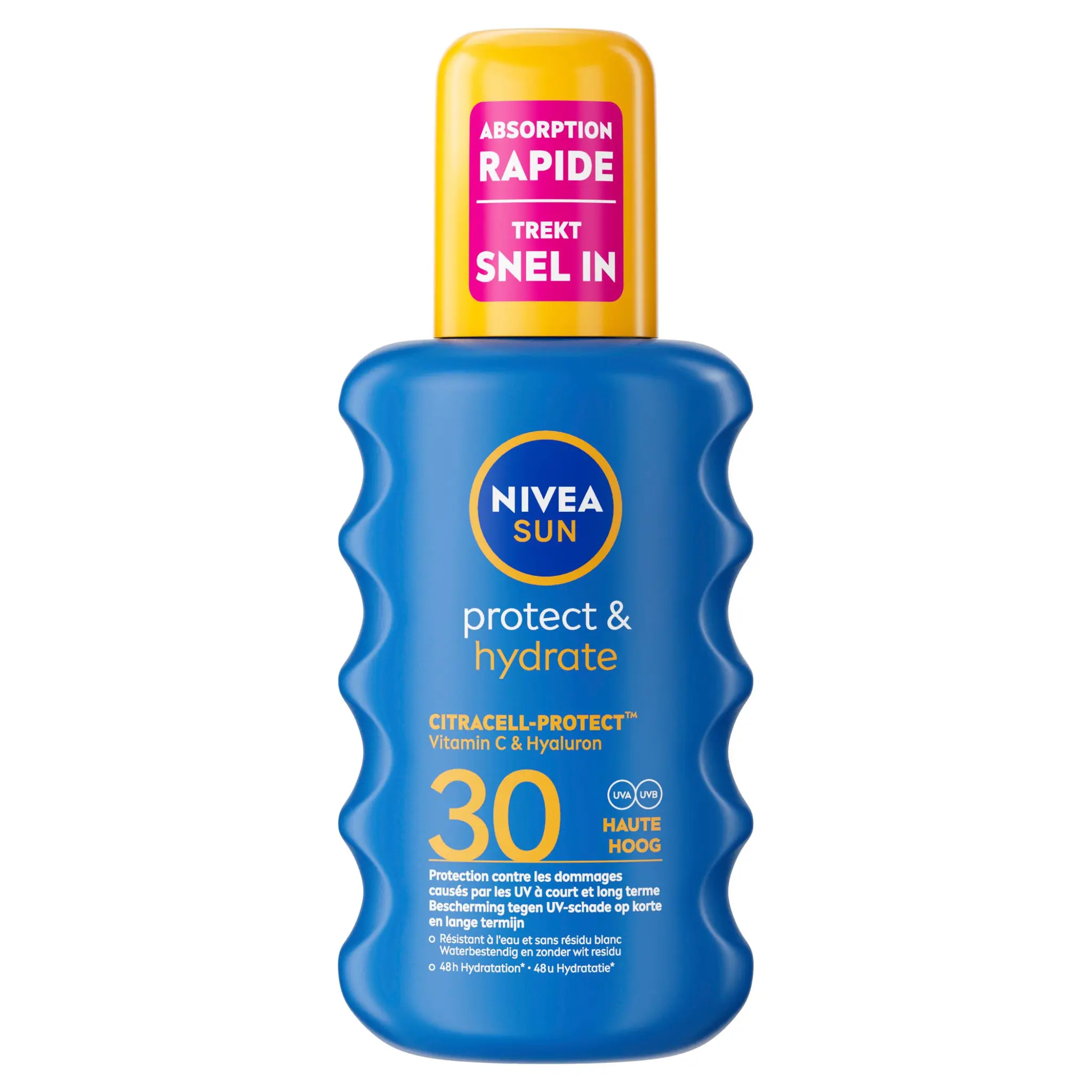 NIVEA SUN Protect&Hydrate Spray citracell protect vitamine C et hyaluron FPS30