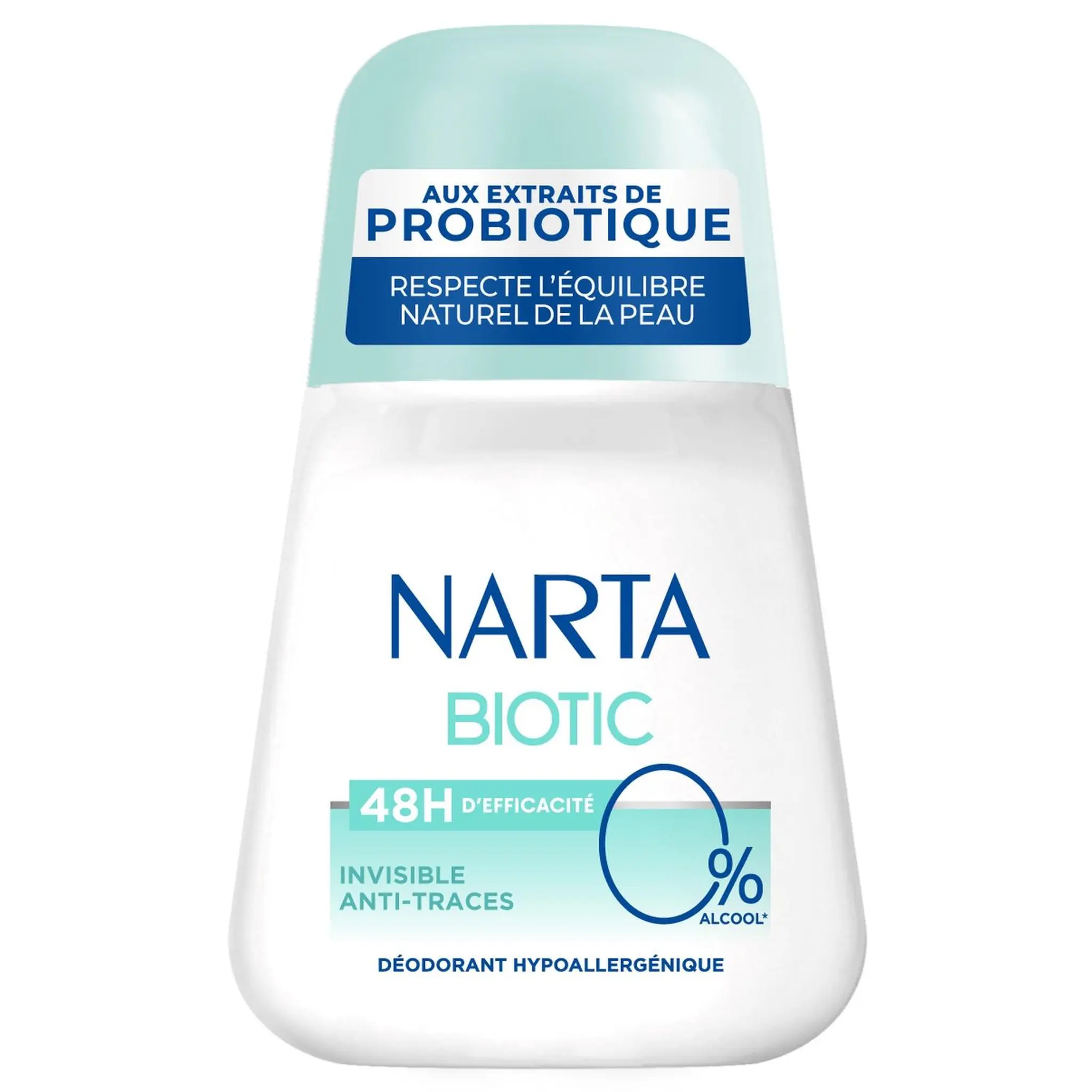 NARTA Biotic Déodorant bille 48H invisible anti-traces