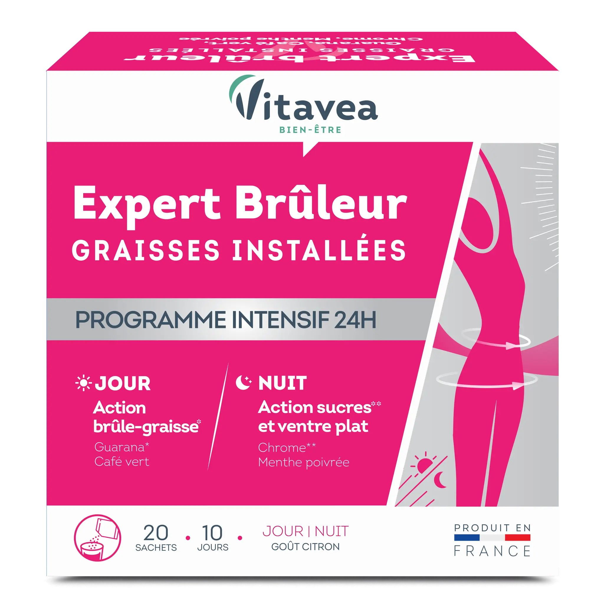 VITAVEA Expert brûleur graisses installées jour nuit goût citron