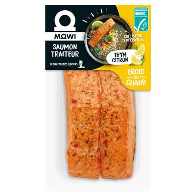 Mowi Pavé de Saumon mi-cuit thym citron, 220 g - 2 pièces