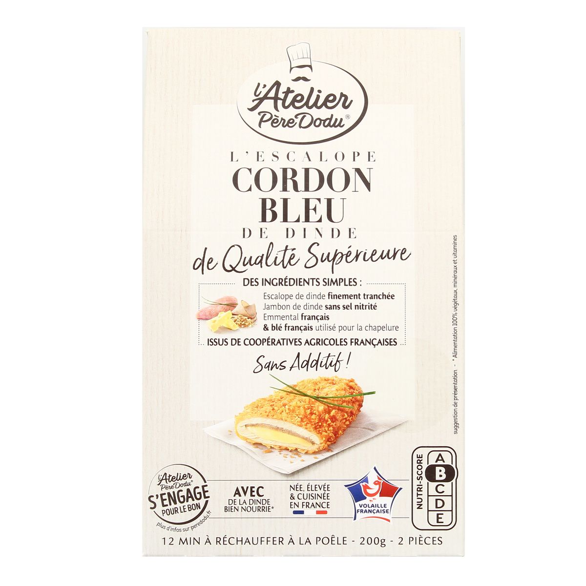 Père Dodu Cordon Bleu de Dinde Qualité Supérieure, 2x100g