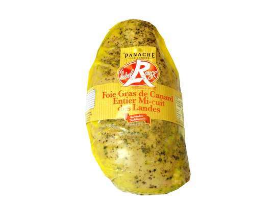 Foie gras de canard entier mi-cuit à l'ancienne lobe entier Label Rouge, Panache des Landes (300 à 350 g)