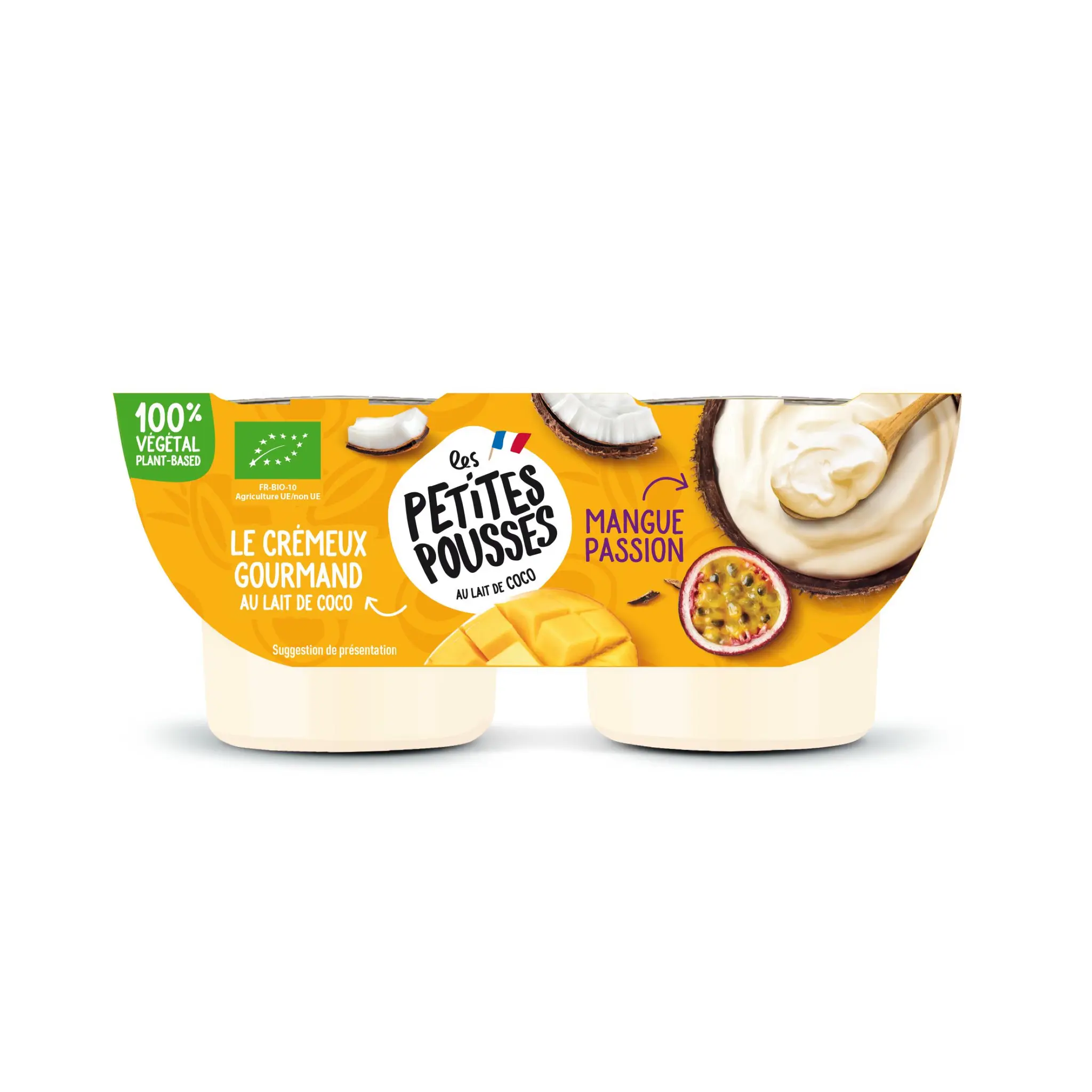 LES PETITES POUSSES Dessert végétal au lait de coco mangue bio