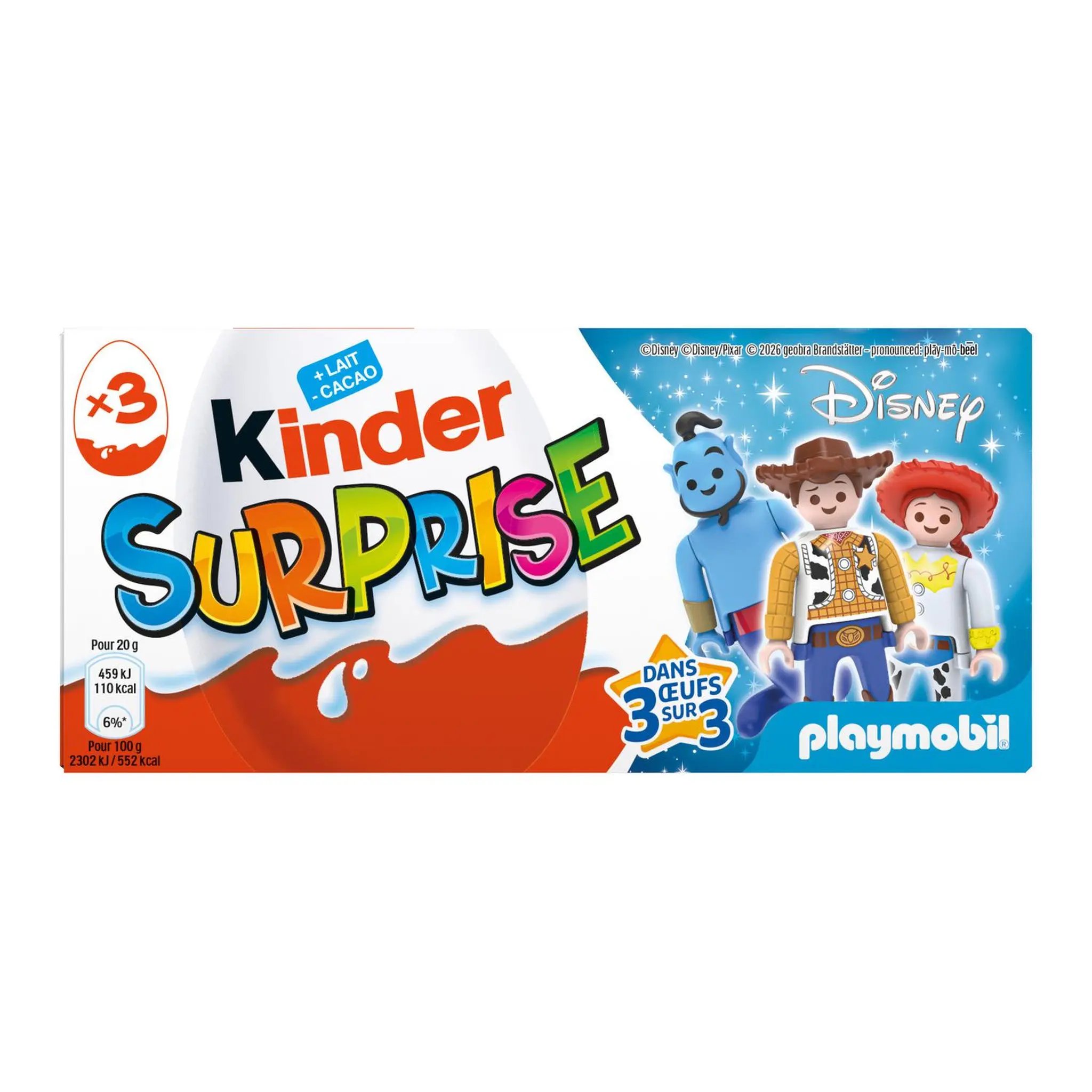 KINDER Surprise œufs au chocolat au lait racing