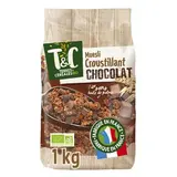 Terres et Céréales Bio Céréales muesli croustillant chocolat sans huile de palme Bio, 1kg