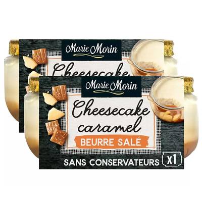 Marie Morin Cheesecake caramel beurre salé de Guérande, Lot de 2x100g