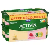 Yaourts vanille framboise bifidus ACTIVIA