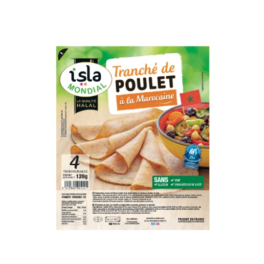 Blanc de poulet Tranché à la Marocaine Halal ISLAMONDIAL