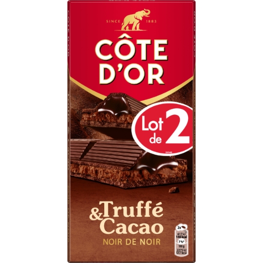 Tablette de Chocolat Noir Truffé COTE D'OR