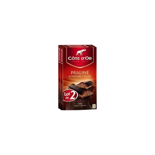 Tablette de Chocolat Noir Praliné COTE D'OR
