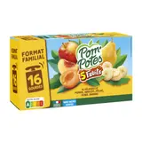 Compote 5 fruits pomme abricot pêche poire banane sans sucres ajoutés POM'POTES