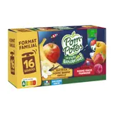 Compote Les P'tits Explorateurs pomme fraise framboise, banane vanille sans sucres ajoutés POM'POTES