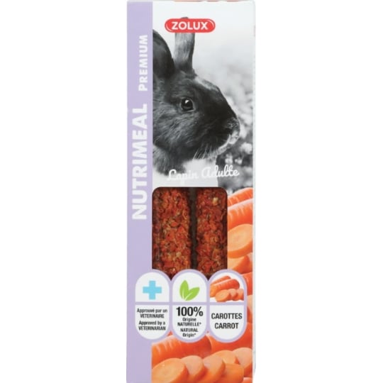 Nutrimeal Sticks Premium Carotte Lapin - 115 G - 2 Sticks ZOLUX