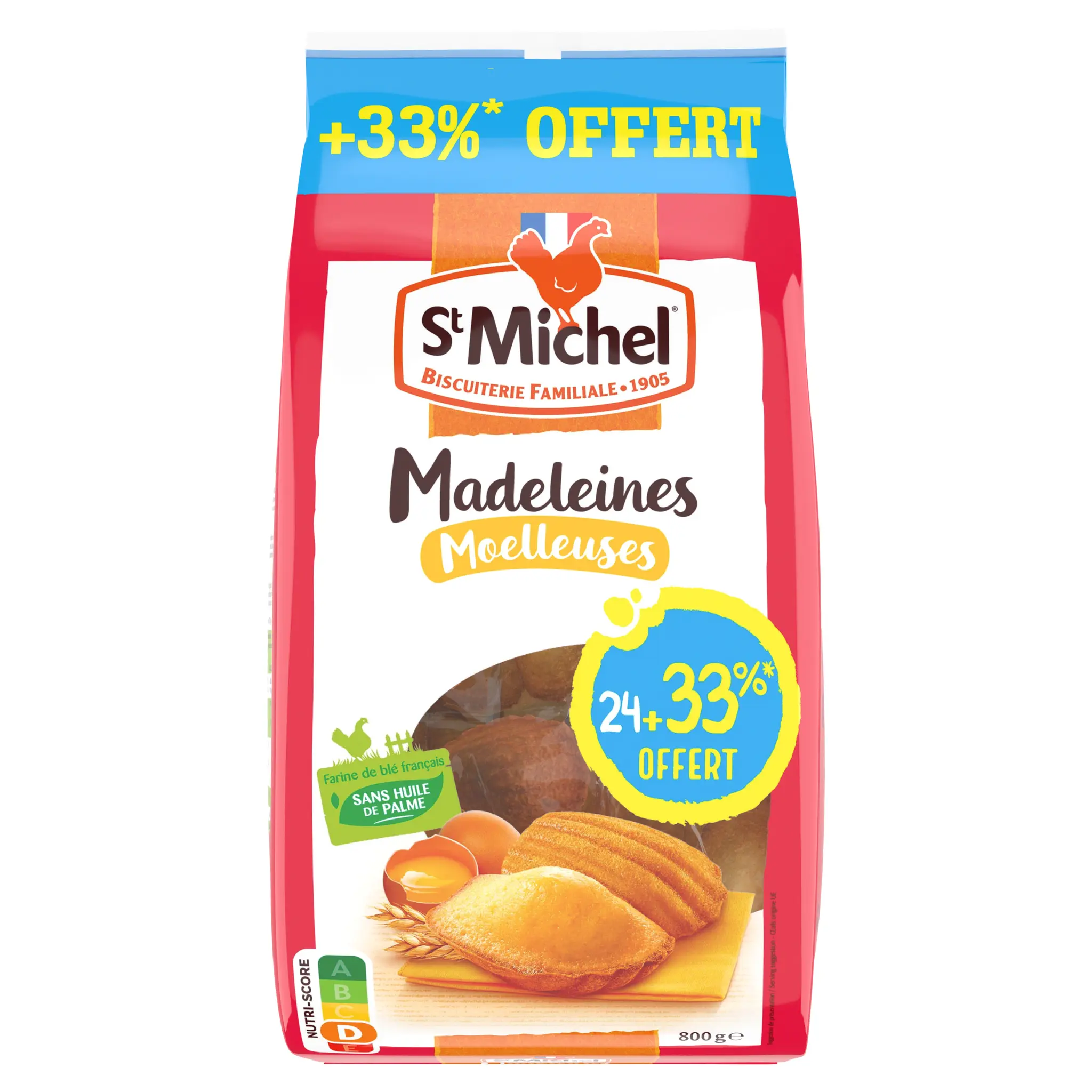 ST MICHEL Madeleines moelleuses sachets individuels