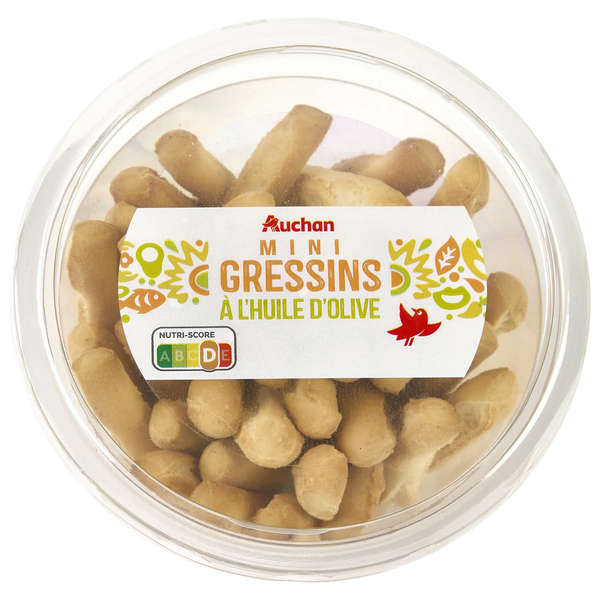 AUCHAN Mini gressins à l'huile d'olive