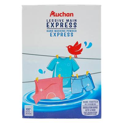 Auchan Lessive main en poudre express, 650g