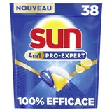 Sun Capsules Lave-Vaisselle Citron Pro Expert, 38 capsules