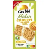 Gerblé 12 Biscuits Matin Crousti Avoine Petit Déj -43% de sucres en moins, 200g