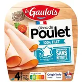 Le Gaulois Blanc de poulet 100% poulet sans nitrites, 4 tranches - 160g