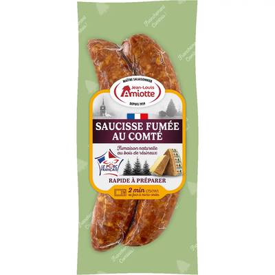 Jean-Louis Amiotte Saucisses fumées au comté, 2x150g