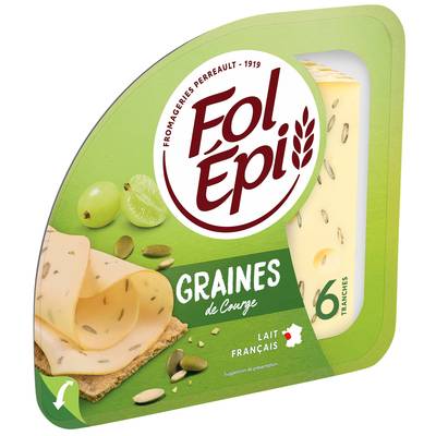 Fol Epi Fromage en tranches aux graines de courge, 6 tranches - 130g