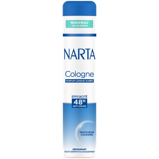 Déodorant Fraîcheur Cologne Parfum Longue Durée Efficacité 48H Anti-Odeurs NARTA