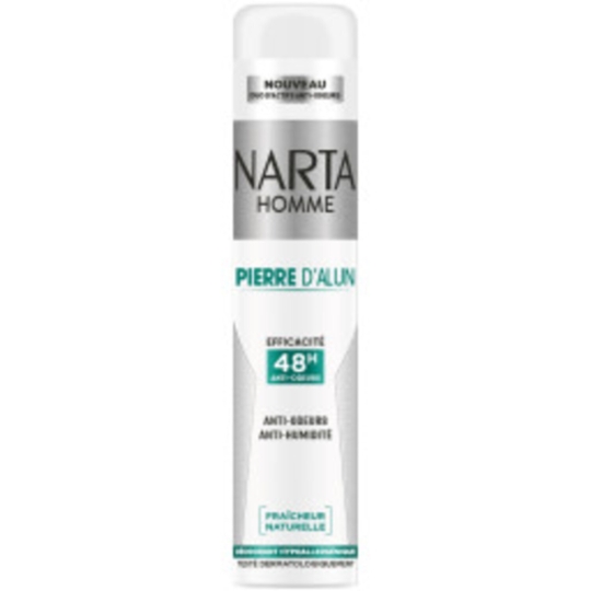 Déodorant Homme Pierre d'Alun 48H Fraîcheur Naturelle NARTA HOMME