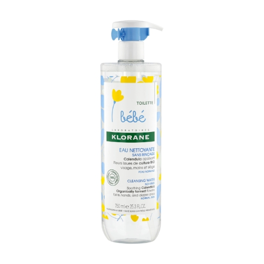 Eau nettoyante bébé au Calendula apaisant Sans rinçage KLORANE
