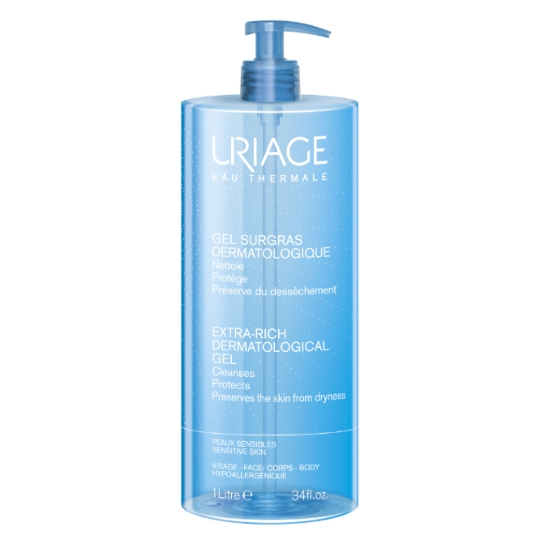 Gel douche Corps Peaux Sensibles Surgras Hydratant Apaisant Dermatologique URIAGE