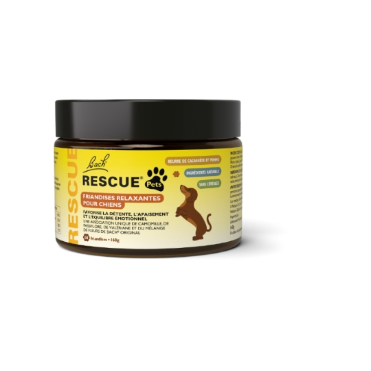 Friandises pour Chiens à la Camomille Passiflore Valériane et Mélange de Fleurs de Bach Original RESCUE