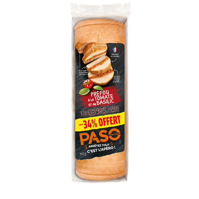 Préfou tomate basilic PASO 350g dont 34% offert