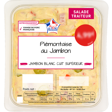 Piémontaise au jambon, 800g