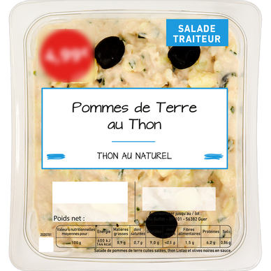 Pommes de terre au thon à la ciboulette, 800g