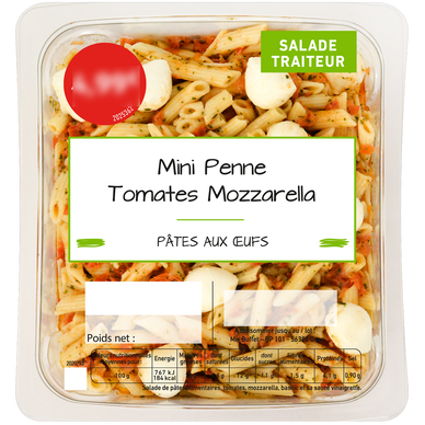 Mini penne tomate mozzarella basilic, 800g