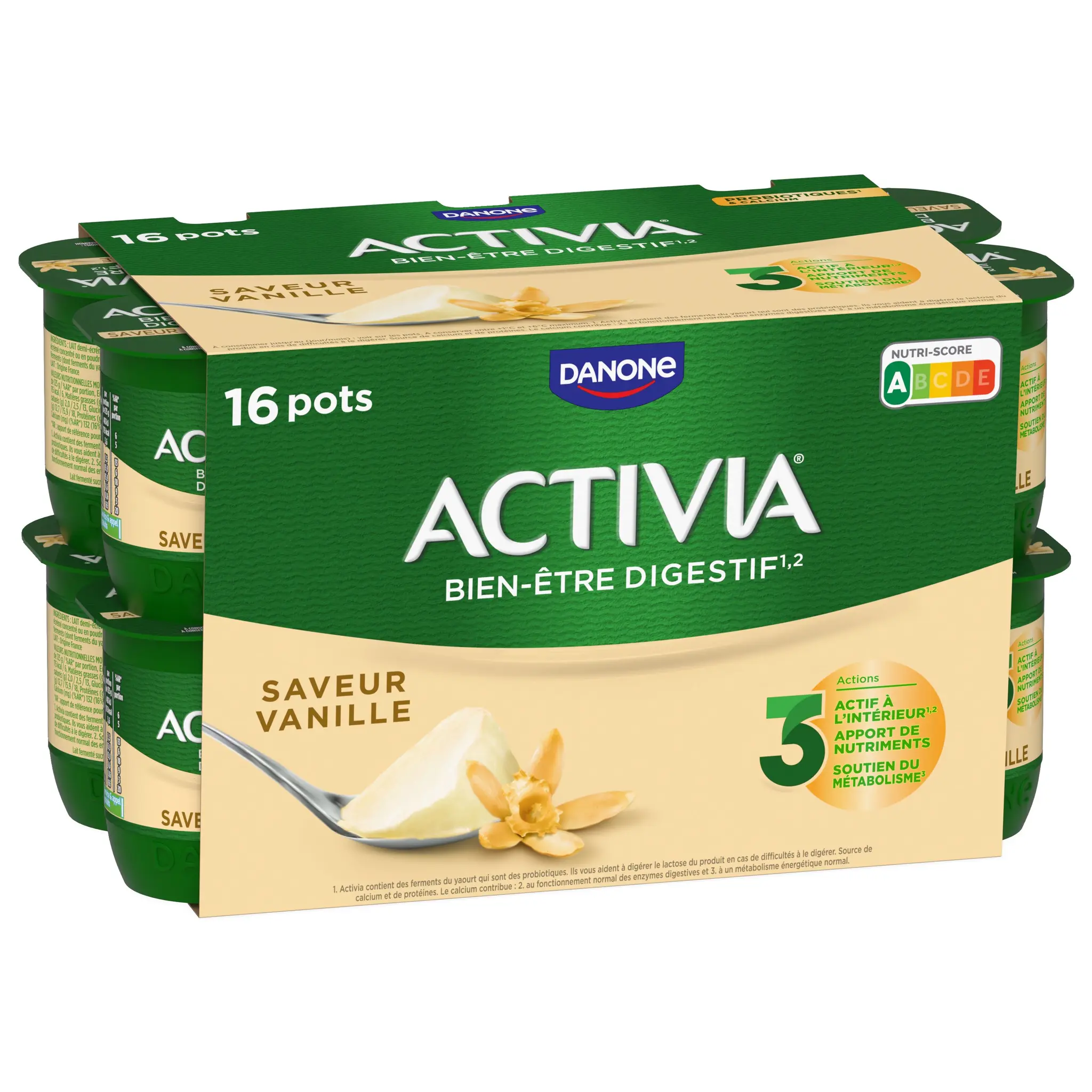 ACTIVIA Probiotiques - Yaourt au bifidus à la vanille