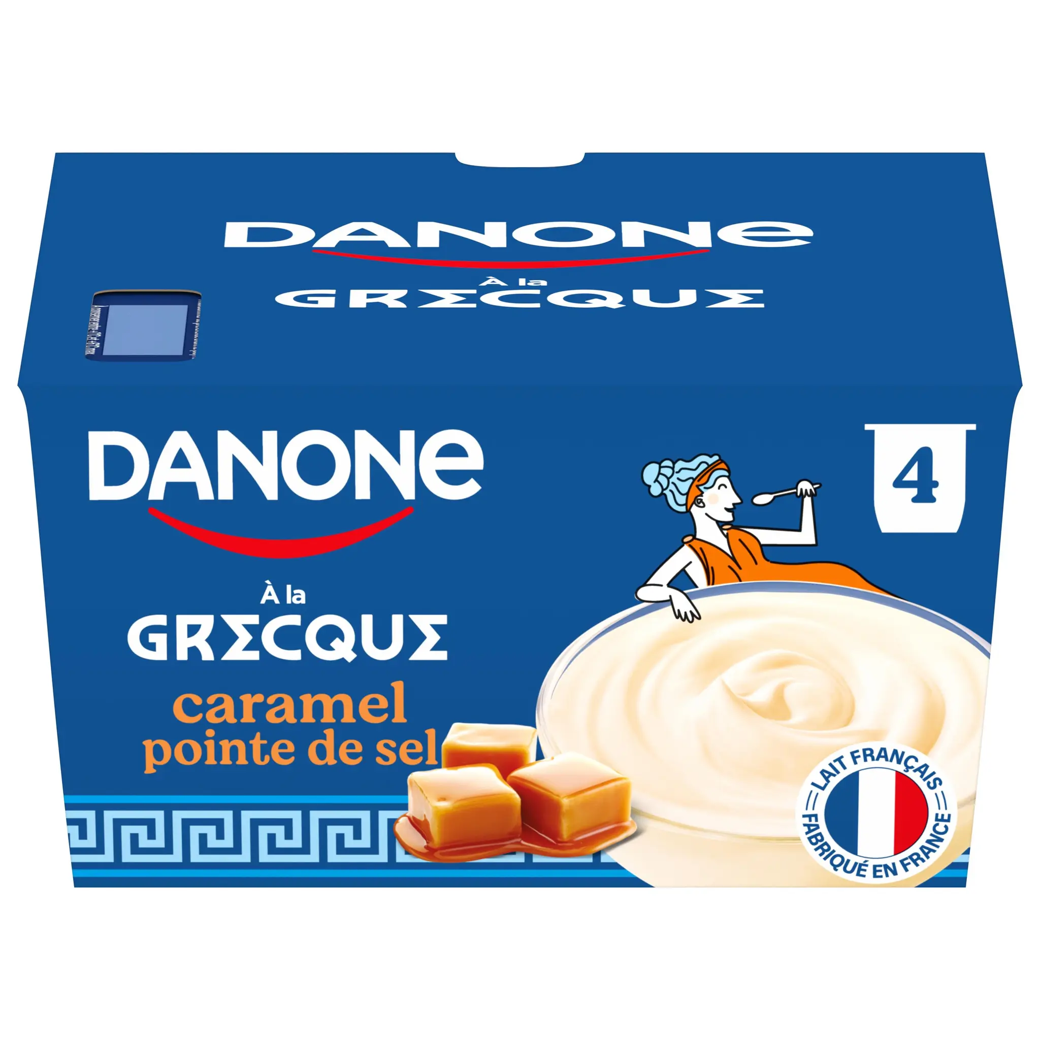 DANONE Yaourt à la grecque au caramel pointe de sel