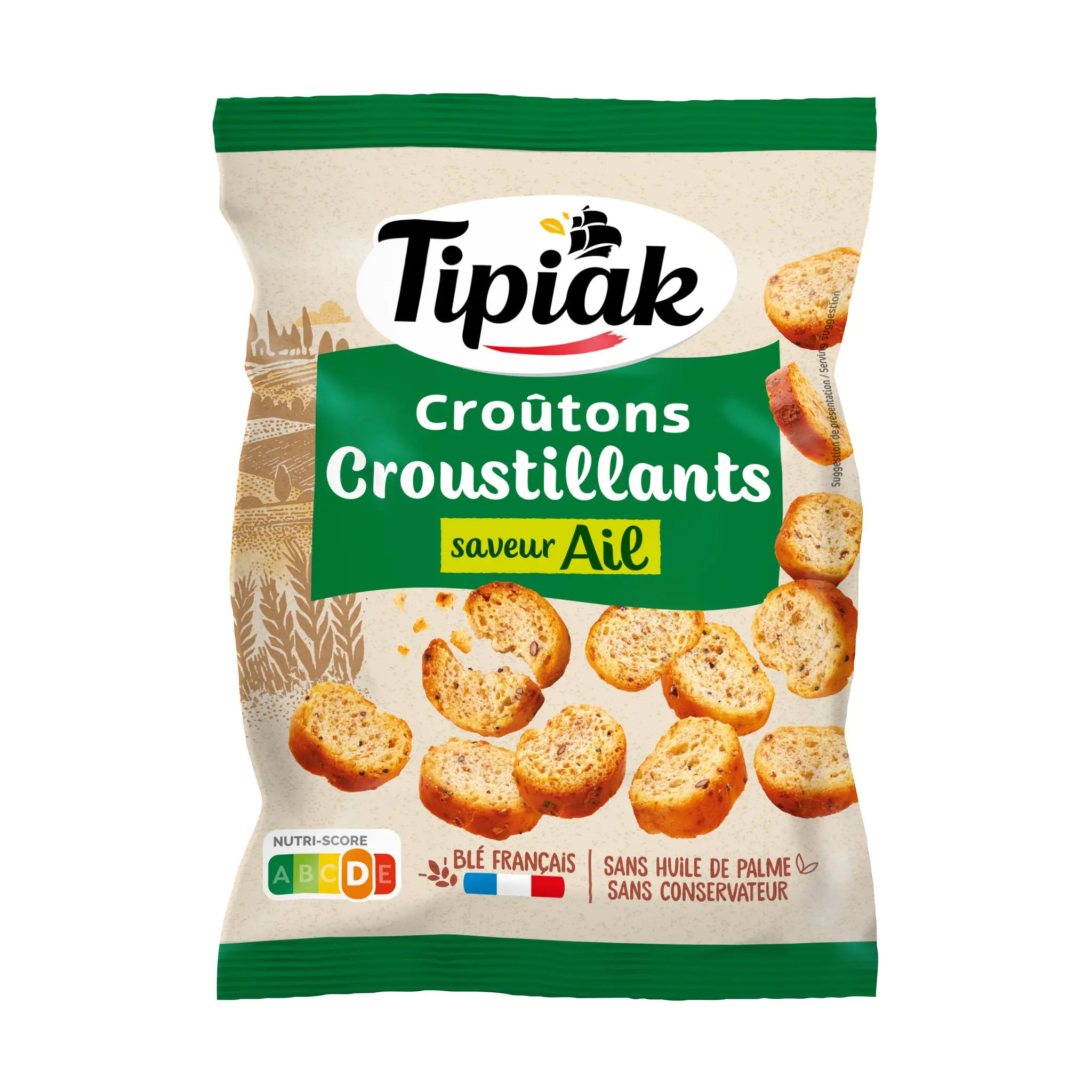 TIPIAK Croûtons croustillants à l'ail