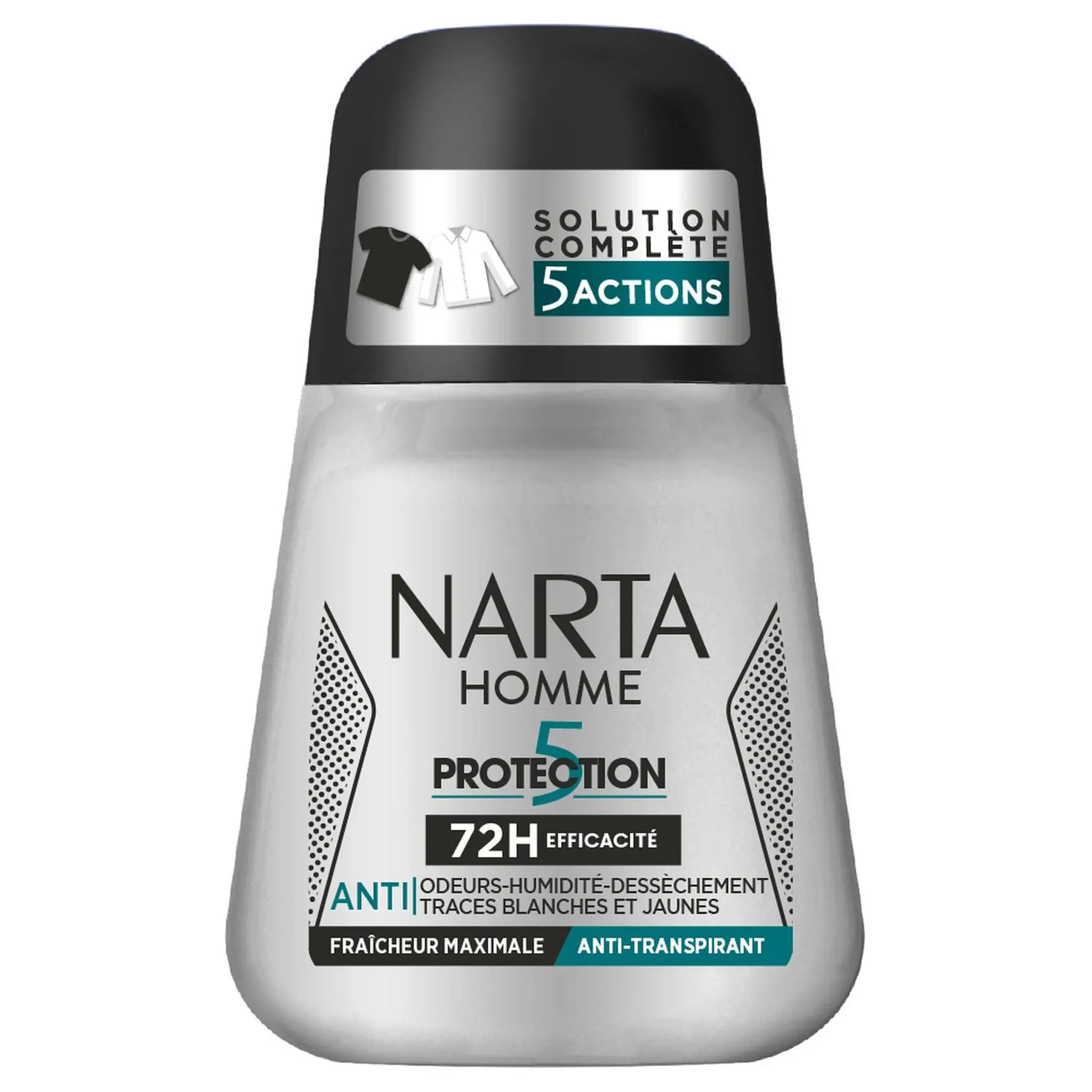 NARTA Homme déodorant anti transpirant protection 5 efficacité 72h