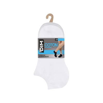 Dim Socquette courte Classique Coton x3, Taille 39/42