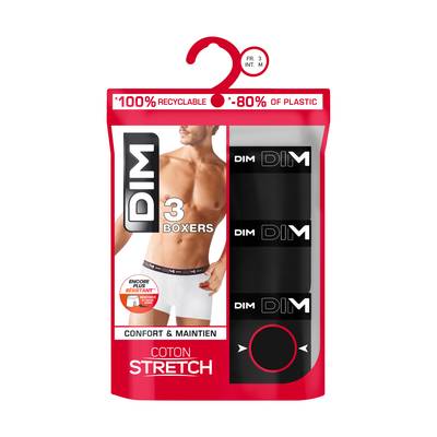Dim Boxer Coton Stretch x3, Taille 4