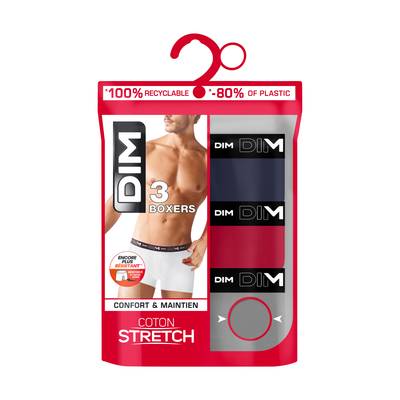Dim Boxer Coton Stretch x3, Taille 5